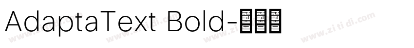 AdaptaText Bold字体转换